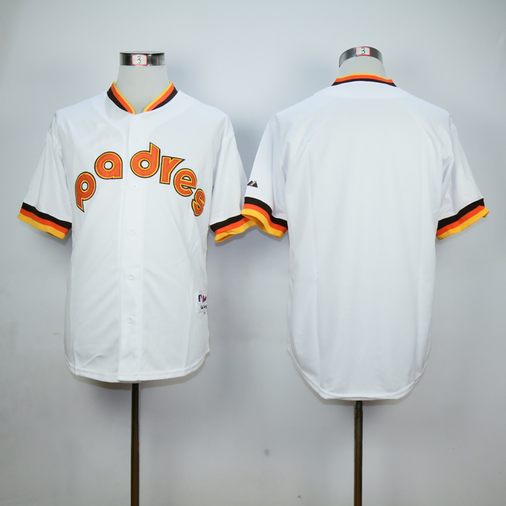 Men San Diego Padres Blank White Throwback 1984 MLB Jerseys->women mlb jersey->Women Jersey